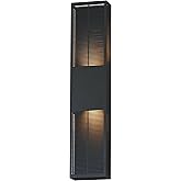 ET2 Lighting E30395-BK Grate - 12W 2 LED Outdoor Wall Mount-30 Inch Tall and 6.25 Inch Wide, Finish Color: Black
