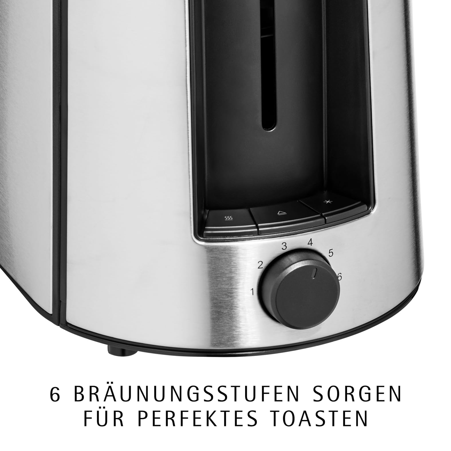 WMF Bueno Pro Toaster 2 Scheiben, Doppelschlitz Toaster Edelstahl mit Brötchenaufsatz, 2 Scheiben, 6 Bräunungsstufen, 870 W, edelstahl matt 3