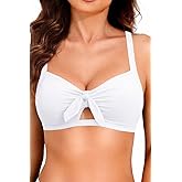 Tempt Me Women Bikini Tops Push Up Swim Top Front Tie Knot Bathing Suit Top Only