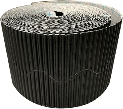 3 Ace Crafts Black Corrugated Border Roll 57mm x 15m Classroom Decor Bulletin