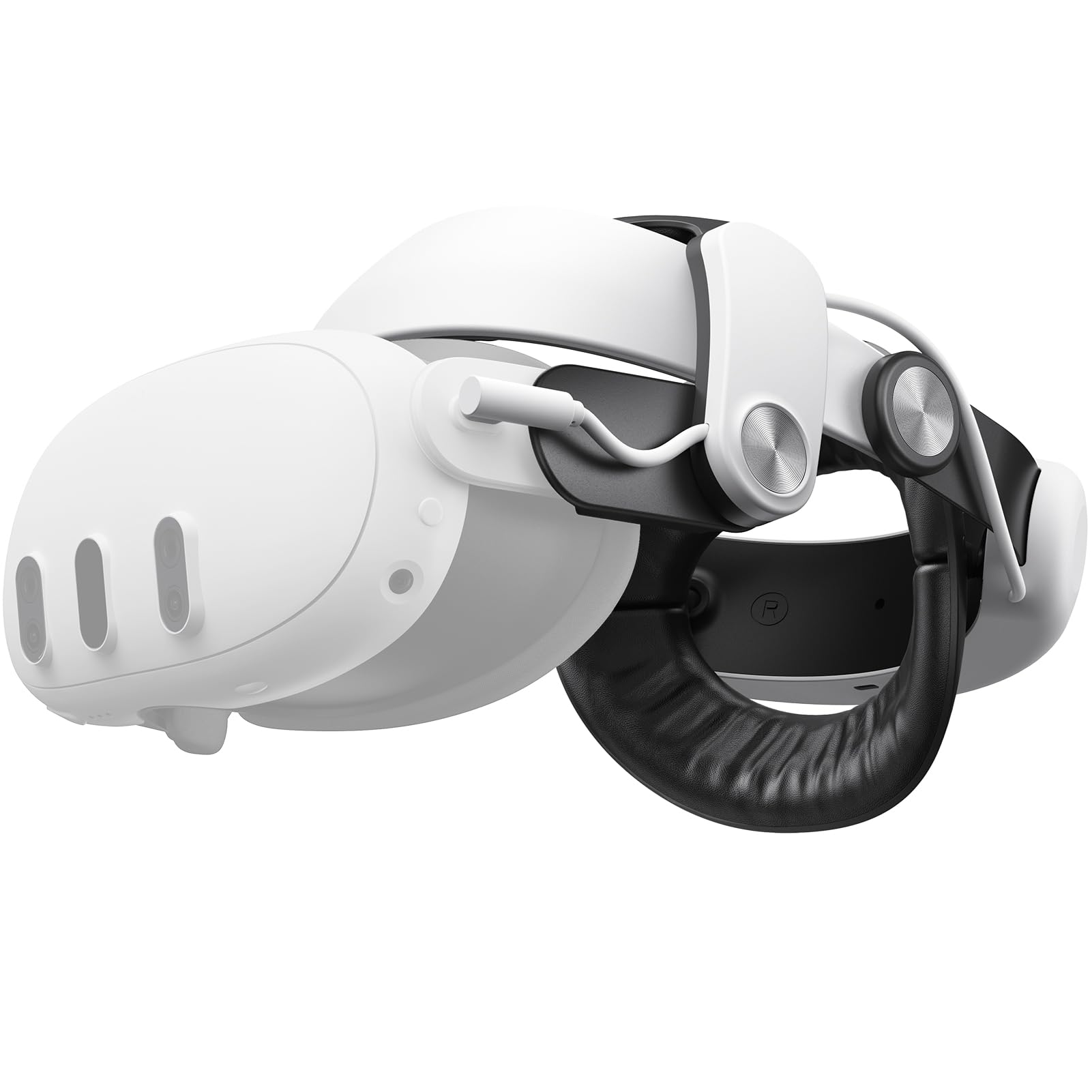10000mAh Battery Head Strap for Meta Quest 3/Quest 3S, 3.5mm/Type-C Audio Expansion, Reduce Facial Stress, Battery Pack Accessories, to Extend Playtime for VR Headset Compatible with Meta Quest 3S