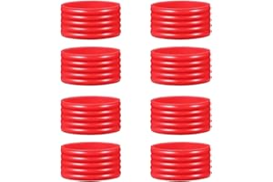 Good Elasticity 100 Pcs Red Tennis Racket/Pickleball Paddles/Squash Silicone Ring Racket Grip Bands Rubber Ring,Grip Finishin