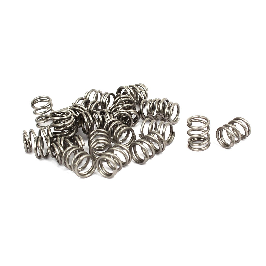 sourcingmap Compression Spring,304 Stainless Steel,8mm OD,1mm Wire Size,10mm Free Length,Silver Tone,20Pcs