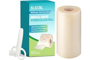 SLGCBL Hydrocolloid Roll, Extra Large 4in x 8ft Hydrocolloid Bandages Roll for Wound Care, Medical Grade, Cut-to-Size, Self-A