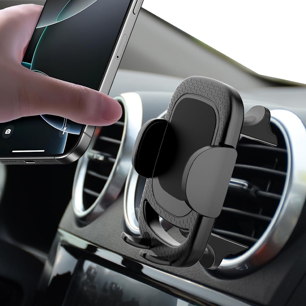Car Phone Holder for Mercedes Benz A/B/C/E/S Mini Cooper Audi-TT Ford Jeep Suzuki Mustang Wrangler Swift Round Vents Mount for All Circular Air Vents iPhone 16/15/14/13 Pro Max Galaxy S25/S24/S23/S22