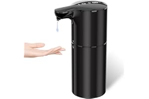 YIKHOM Automatic Liquid Soap Dispenser with Auto Clean, Touchless 8 Adjustable Volume Hand Sanitizer Dispenser, IPX6 Waterproof, USB/C-C Rechargeable, Motion Sensor Soap Dispenser for Kitchen Bathroom