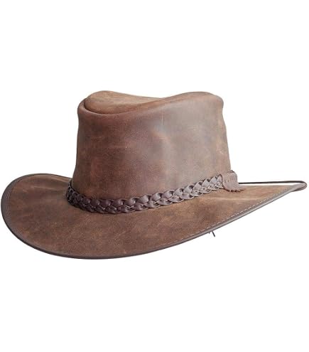 American Hat Makers Sirocco Small Leather Mesh Sun Hat for  display picture 1