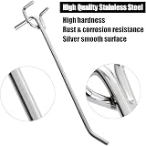 SENENQU 40PK 15cm Pegboard Hooks Heavy Duty Metal Silver Garage Kitchen Retail view 3