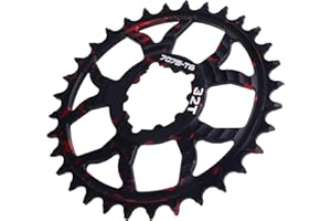 Bike Chainring,Aluminium Alloy Hollow Single 32T Round Chainwheel Positive and Negative Tooth Disc Chainring