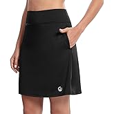 M MOTEEPI Skorts for Woman Golf Skirt Knee Length Tennis Athletic Skorts with Pockets