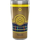 Tervis Traveler Star Wars C-3PO See Three Triple Insulated Tumbler Travel Cup Keeps Drinks Cold & Hot, 20oz, Stainless Steel