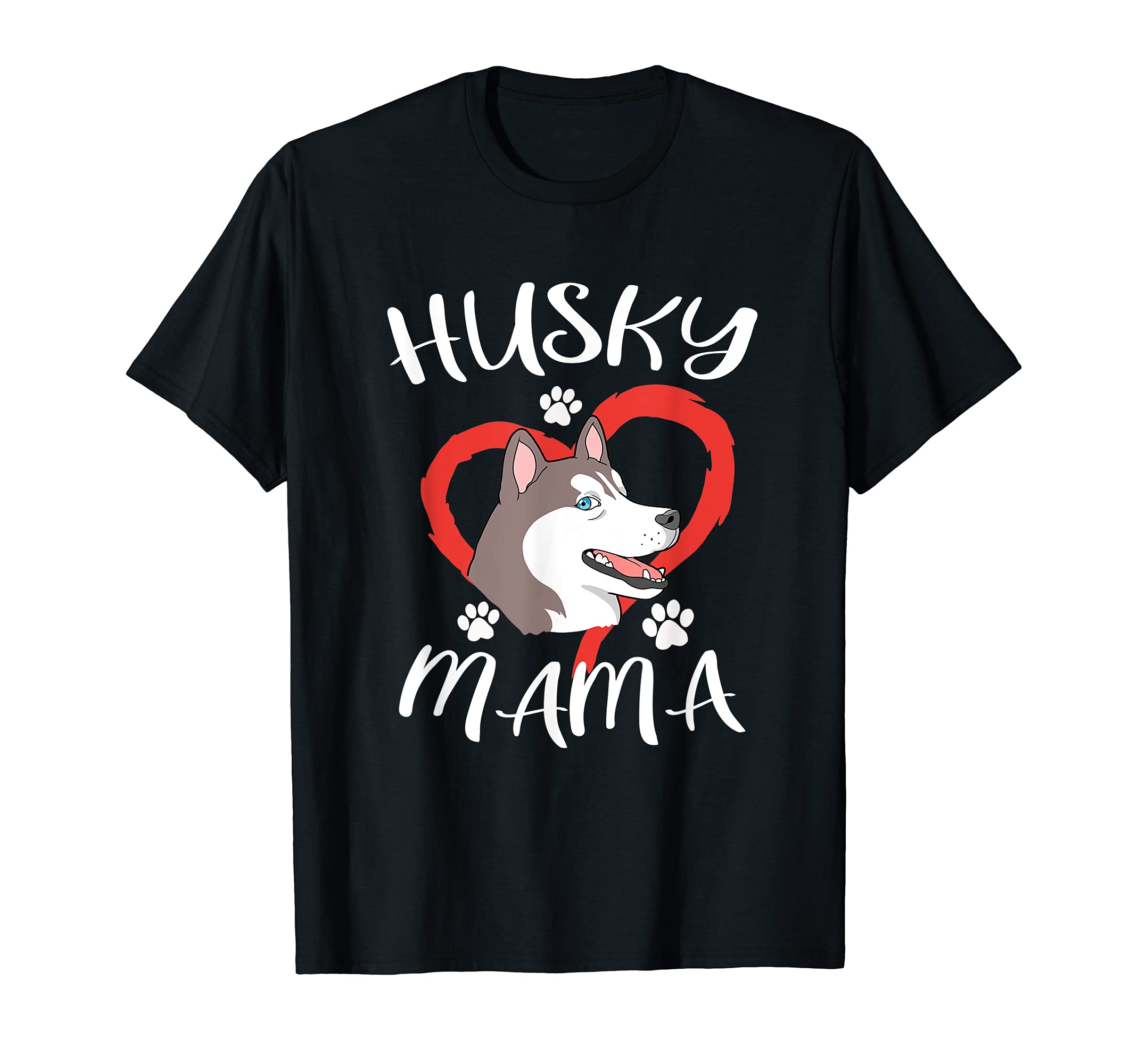 Womens Siberian Husky Dog Mama T-Shirt