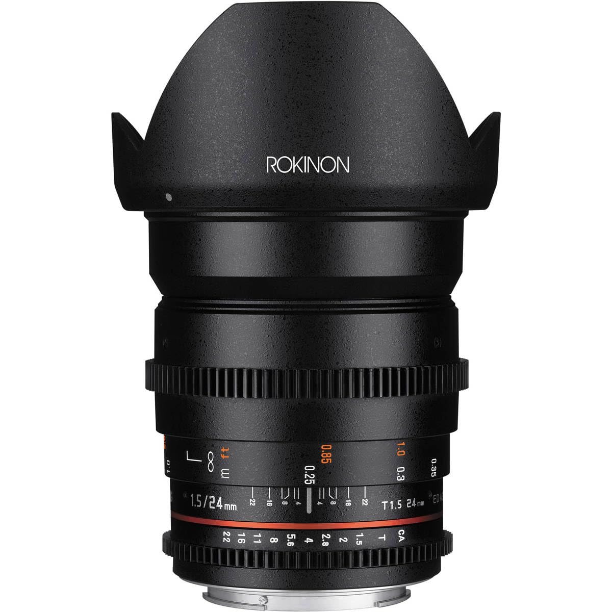 Rokinon Cine DS DS24M-MFT 24 mm T1.5 ED AS IF UMC Lente gran angular de cine de fotograma completo para Olympus y Panasonic Micro Four Thirds negro