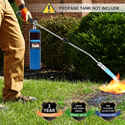 Weed Torch Propane Burner,Blow Torch,50,000BTU,Gas Vapor, Self Igniting
