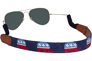 Huck Venture Leather Hand-Stitched Needlepoint Sunglass Strap Retainer