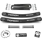TORCH 1.5"-2" Rear Add A Leaf Suspension Lift Kit w/ 8.5" Square U Bolts | Fits 1995-2023 Toyota Tacoma 2WD 4WD TRD SR5 - Models with 6 Lug Wheel Bolt Pattern ONLY