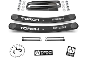 TORCH 1.5"-2" Rear Add A Leaf Lift Kit w/ 8.5" Square U Bolts for 1995-2023 Toyota Tacoma 2WD 4WD TRD SR5 - Models with 6 Lug