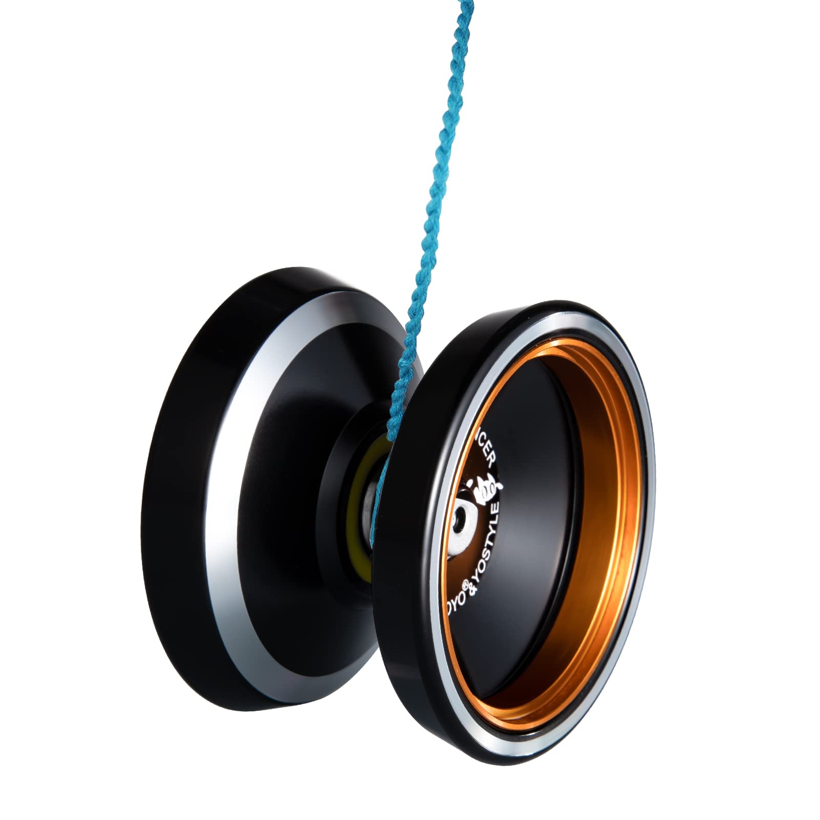 MAGICYOYO M001 Silencer Yo-yo Ball Aluminum 6061 Unresponsive Yo-yo M001 Black Yoyo with Yoyo Holster, Yoyo Glove, 12 Replacement Yoyo Strings
