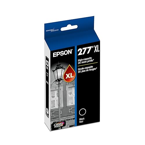 EPSON 277 Claria Photo HD Ink High Capacity Photo Black Cartridge (T277XL120-S) Works with Expression Photo XP-850, XP-860, XP-950, XP-960, XP-970