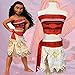 KINOMOTO Moana Princess Dress Up Girls Adventure Outfit Polynesian Cosplay Costume(S)