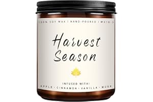 AUELIFE Fall Candle - Harvest Season Scented Candle, Fall Soy Candles for Home Decor, 7 oz Natural Soy Wax – Long-Lasting Autumn Candles, Aromatherapy Gift for Women & Thanksgiving, 7oz