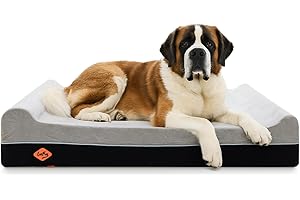Laifug Orthopedic Memory Foam Extra Large Dog Bed Pillow(60"x48"x10", Slate Grey) Durable Water Proof Liner & Removable Washable Cover & Smart Design