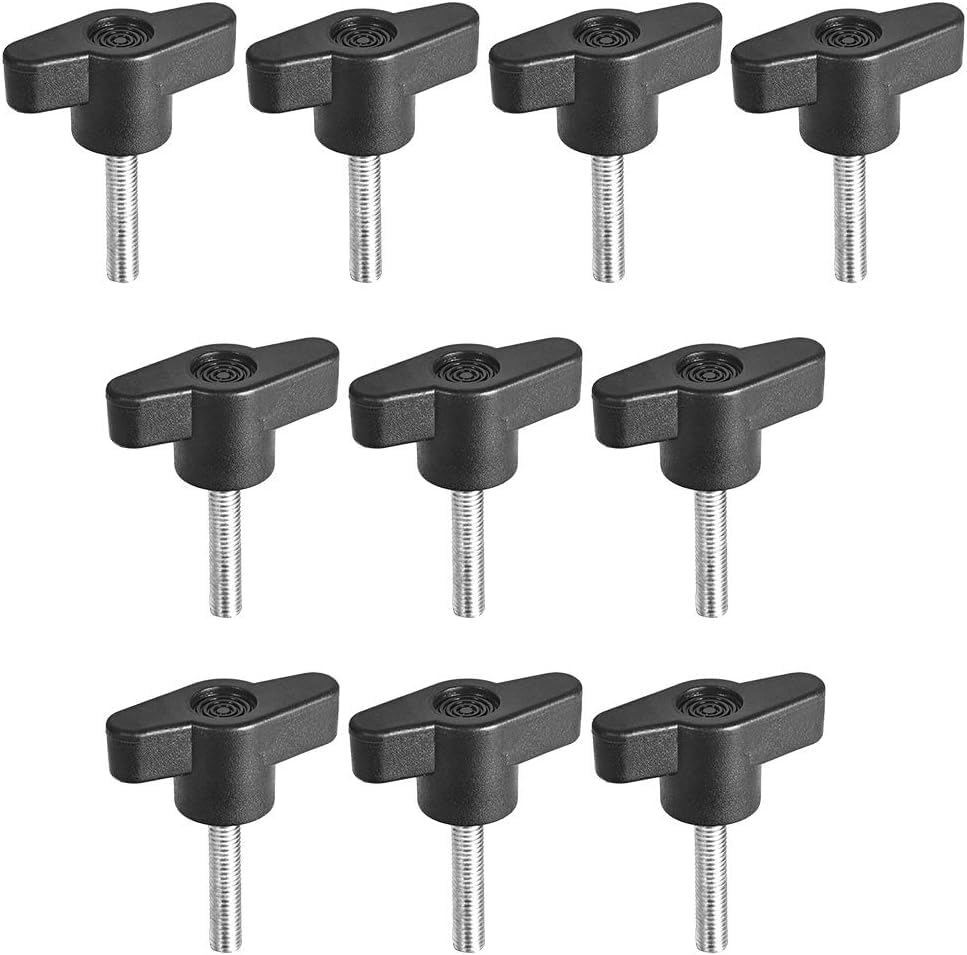 TA-VIGOR Handle Knobs Clamping T-Shape, M5 x 25mm Handle Gripandles Screw Knob for Machine Tools 10Pcs