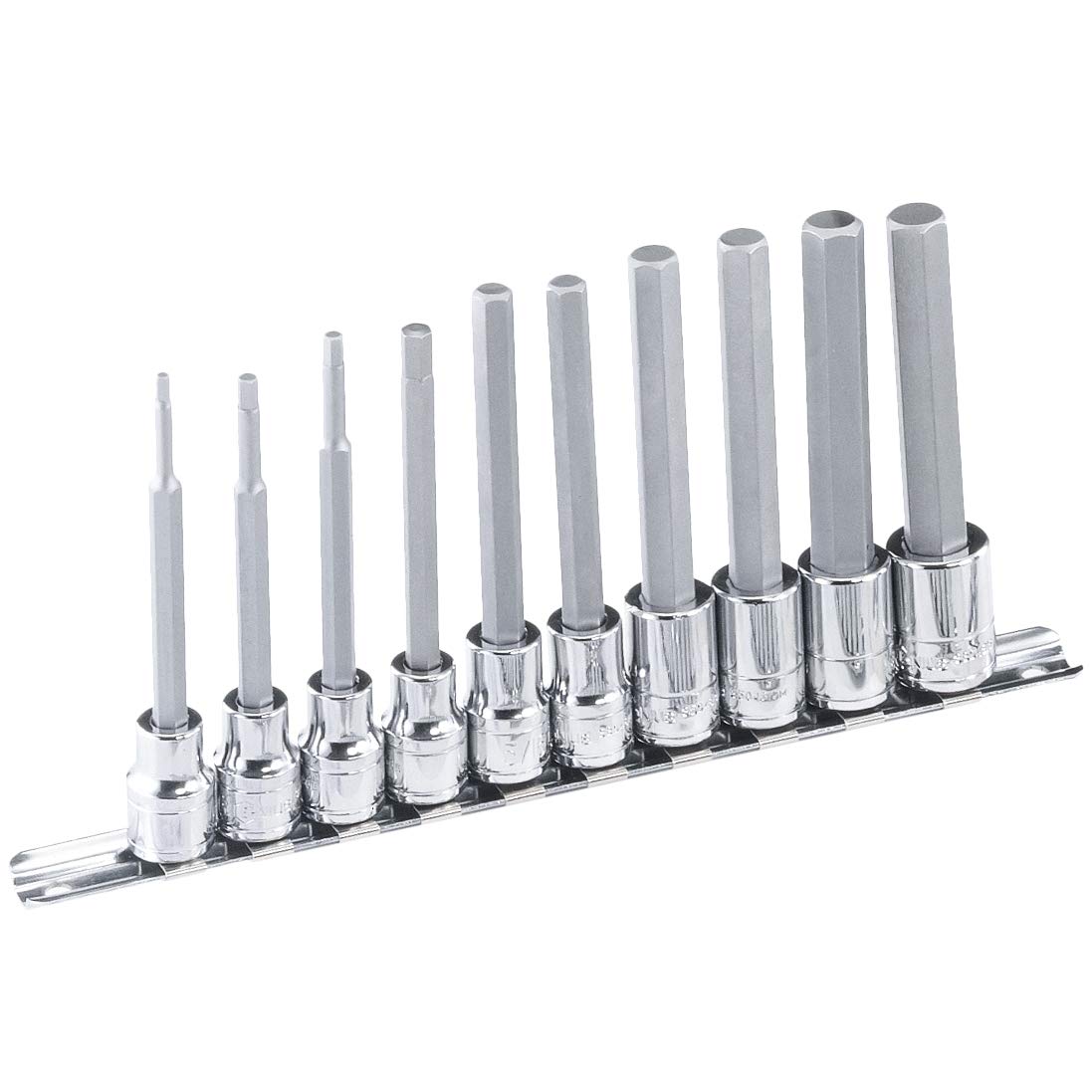 Genius Tools 10PC 3/8" Dr. Metric Hex Bit Socket