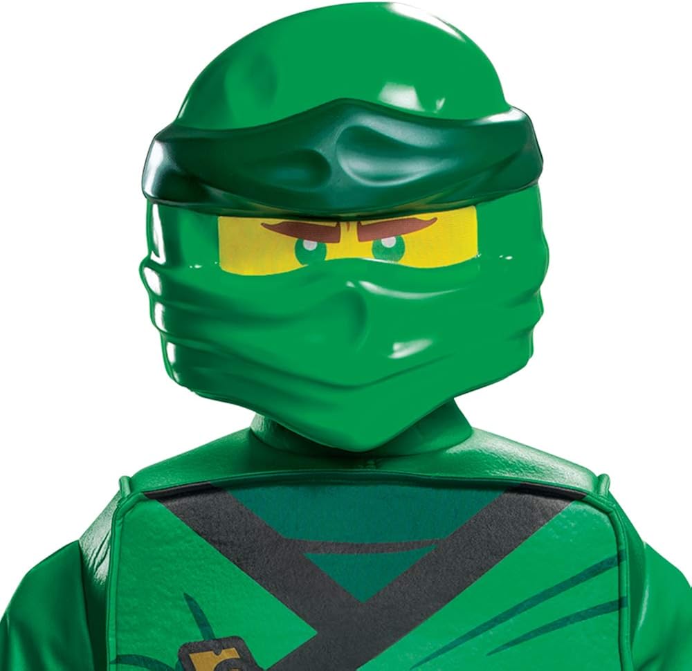 DISGUISE Official Deluxe LEGO Ninjago Costume Kids, Ninja Costume Kids Boys Children, Lloyd Ninjago Costume Green - Image 4