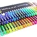 Color Technik Glitter Gel Pens, Set of 80 Glitter and Neon Glitter Pens, Best Assorted Colors, No Duplicates, 40% More Ink, Enhance Your Adult Coloring Book Experience Now, Idea!