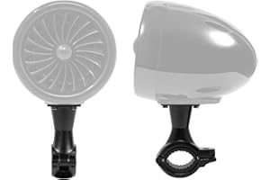 GoHawk Set of 2pcs(1Pair) 1 to 1-1/4 in. Handlebar Mounting Clamp fits Ape Hanger Powersports Speakers AJ4 / AN4 / TJ4 / TN4 / AS5 / TS5 Series (Black)