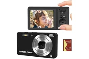 4K 56MP Autofocus Digital Camera for Kids Teens, 20X Digital Zoom Compact Camera for Photography, Portable Point-and-Shoot Ca