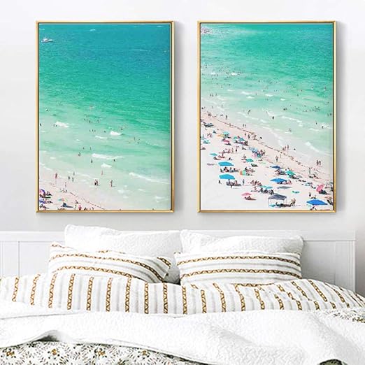 Luft Strand Leinwand Malerei Pastell Strand Wandkunst Bilder Fur