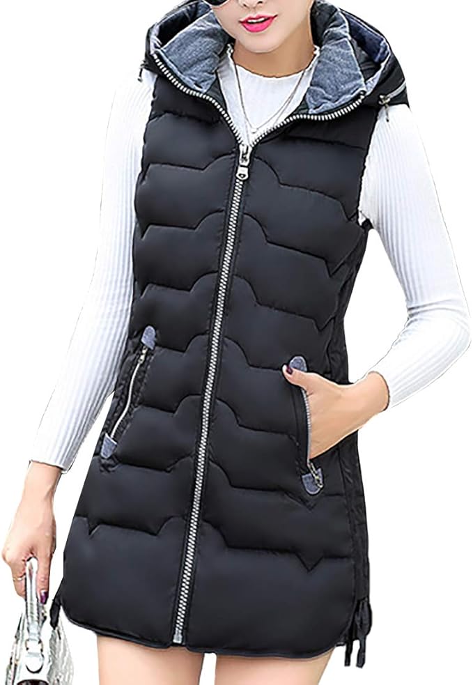 Aiweijia Women's Gilets Sleeveless Jacket Warm Waistcoats Lightweight