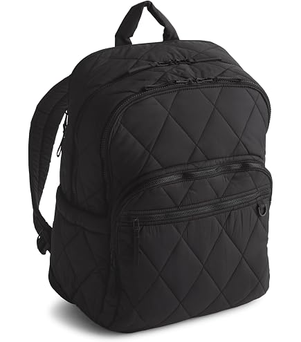 Vera Bradley Women's Cotton Utility Large Backpack, Black, One Size : Clothing, Shoes & Jewelry