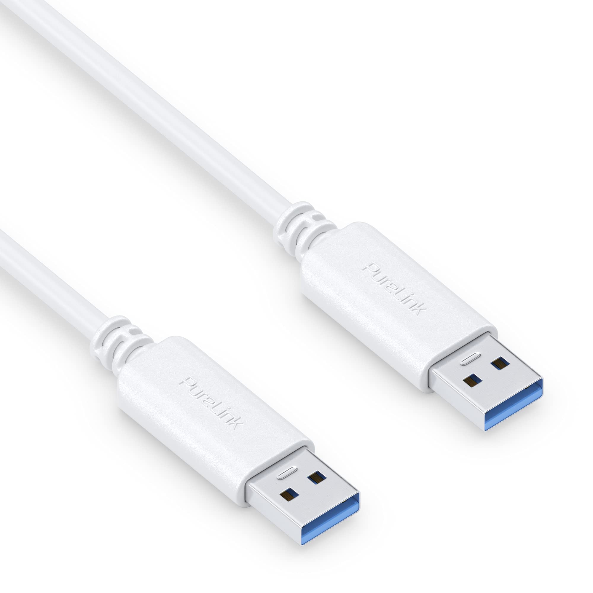 PureLink USB-A to USB-A cable, USB 3.1 Gen 1 with 5 GB/s data transfer, white, 1.00 m