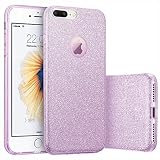 iPhone 7 Plus case,Eraglow iPhone 7 Plus Back Cover Sparkle Shinning Protective Bumper Bling Glitter Case for 5.5 inches iPhone 7 Plus (Purple)