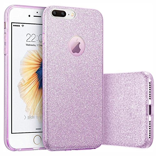 iPhone 7 Plus case,Eraglow iPhone 7 Plus Back Cover Sparkle Shinning Protective Bumper Bling Glitter Case for 5.5 inches iPhone 7 Plus (Purple)