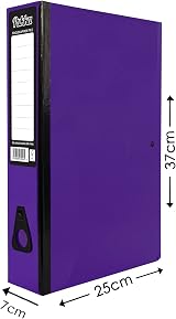 ED Pukka Foolscap A4 Box Files Purple 70mm Spine Clip Lock 500 Sheets view 3