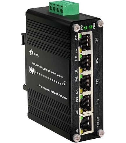Amazon.com: Mini Industrial 5 Ports Gigabit PoE Switch
