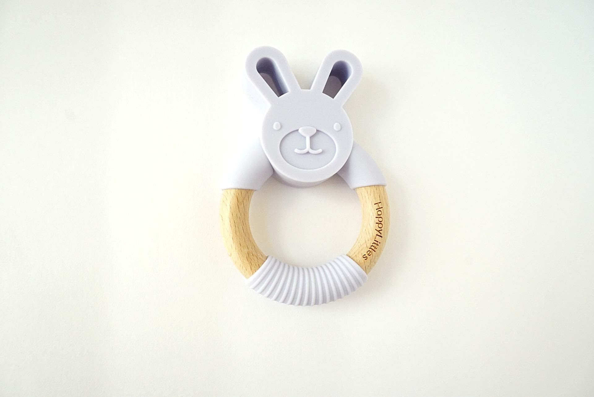 Happy Littles Organic Beechwood and Silicone teether (Lavender)