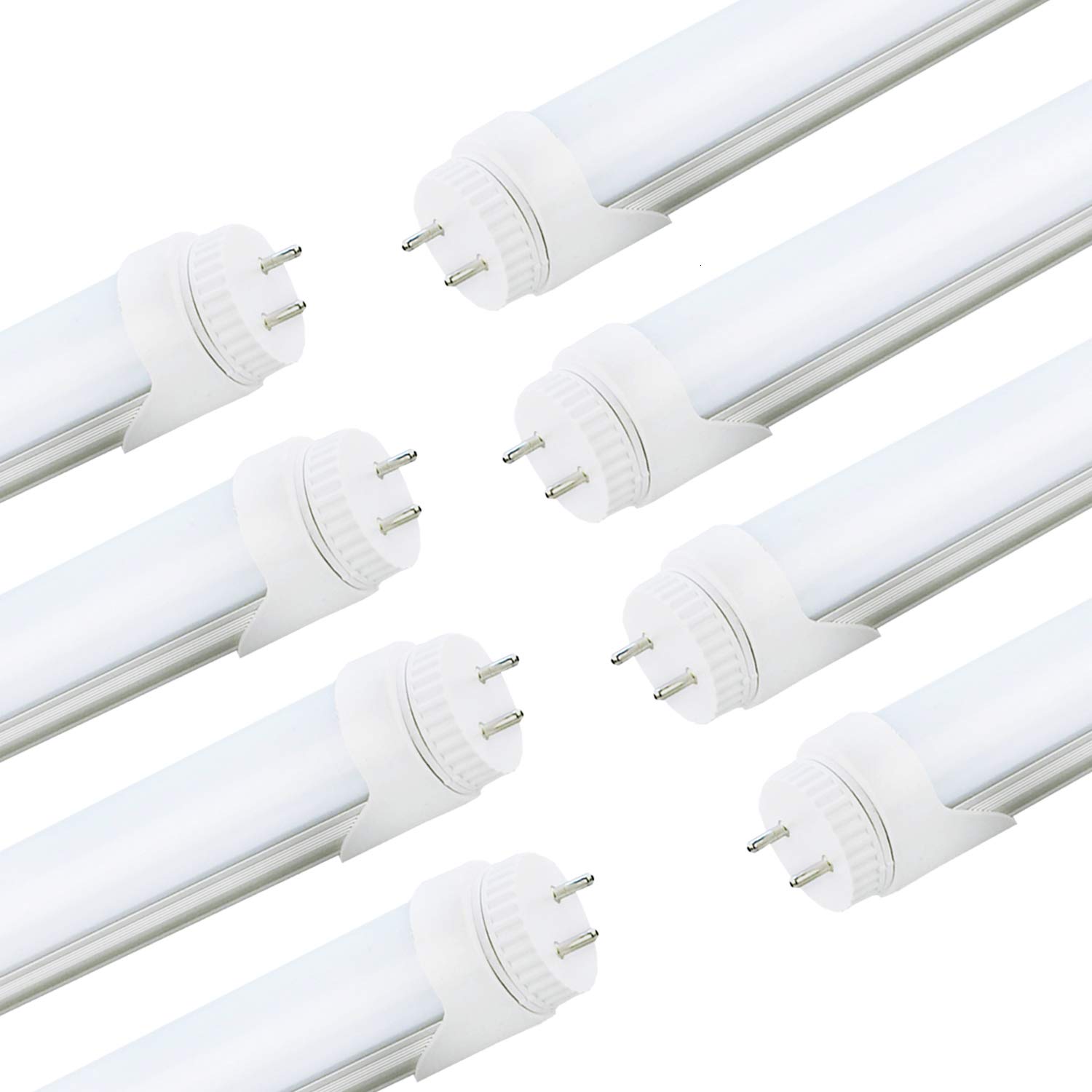 Buyleds 4PCS 18" 12-30V Automotive RV Marine F15T8 LED Tube Light,7Watt 5500K White,Rotatable End Caps,for F15T8 cw Fluorescent Bulbs (12V-18inch-5500K)