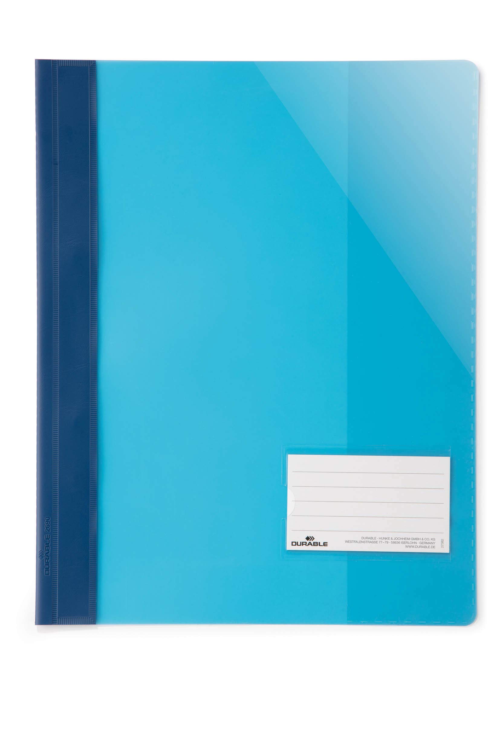 Durable 269006 Clear View File for Din A4, Extra Wide, Blue, Pack of 25