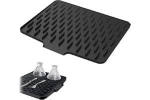 Dish Drying Mat for Kitchen Counter, Silicone Dish Drying Mat,Drying Matt for Dishes, 15.8''*12.6'' Large Sink Drainer Mats f