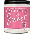 Sweet 16 Birthday Gifts for Girls, Best 16th Birthday Gift Ideas, Perfect Birthday Present, Funny Birthday Presents for Daughter, Friends, Sister, 7oz Vanilla Cream-Scented Candle