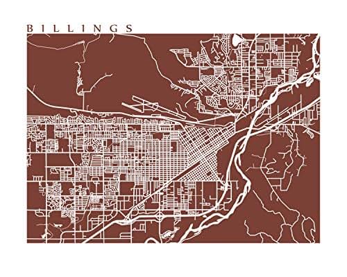 Amazon.com: Billings Map Print: Handmade