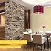 3D Effect Embossed Stack Brick Wallpaper Stone Textured Print Wall Paper for Home Room Decoration (Beige)