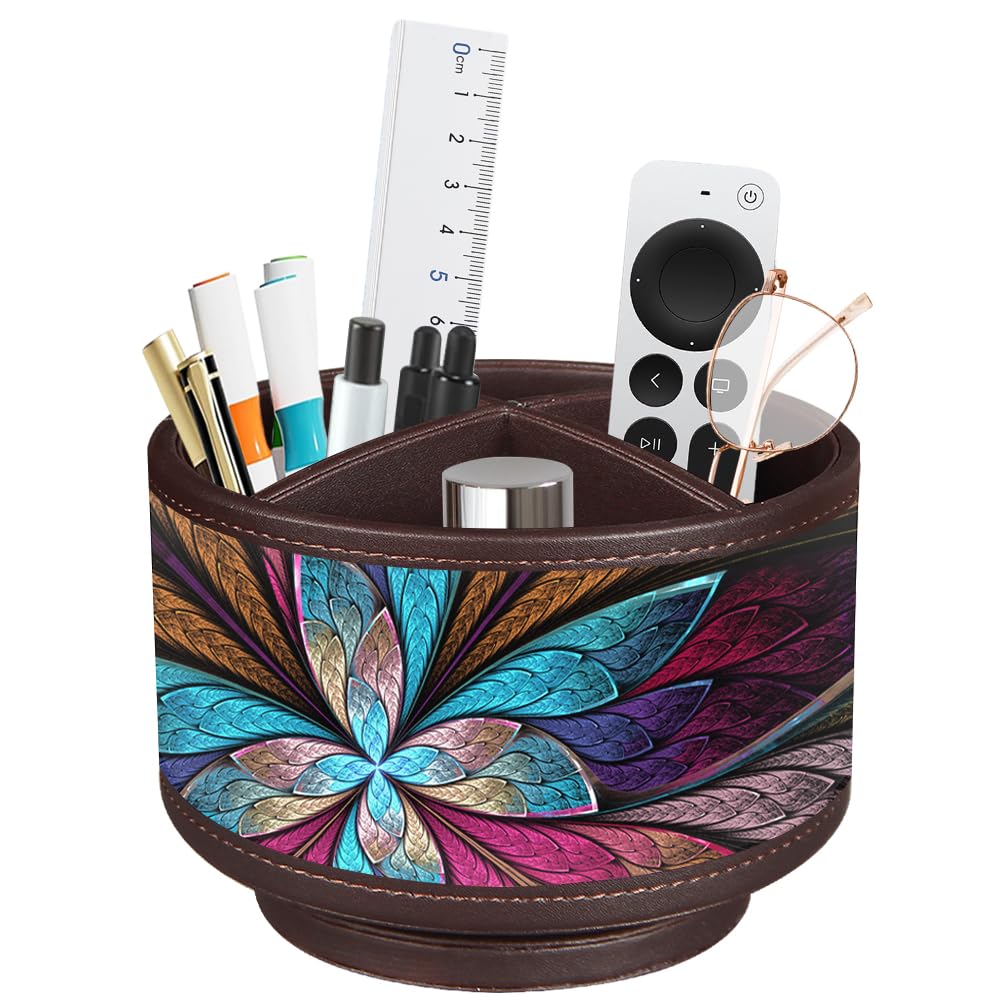 Photo 1 of TV Remote Control Holder for Table, 360 Swivel Pen Holder for Desk Organizers and Accessories, Nightstand Organizer Caddy for Media Controllers/Office Supplies, Bedside Decorations for Living Room