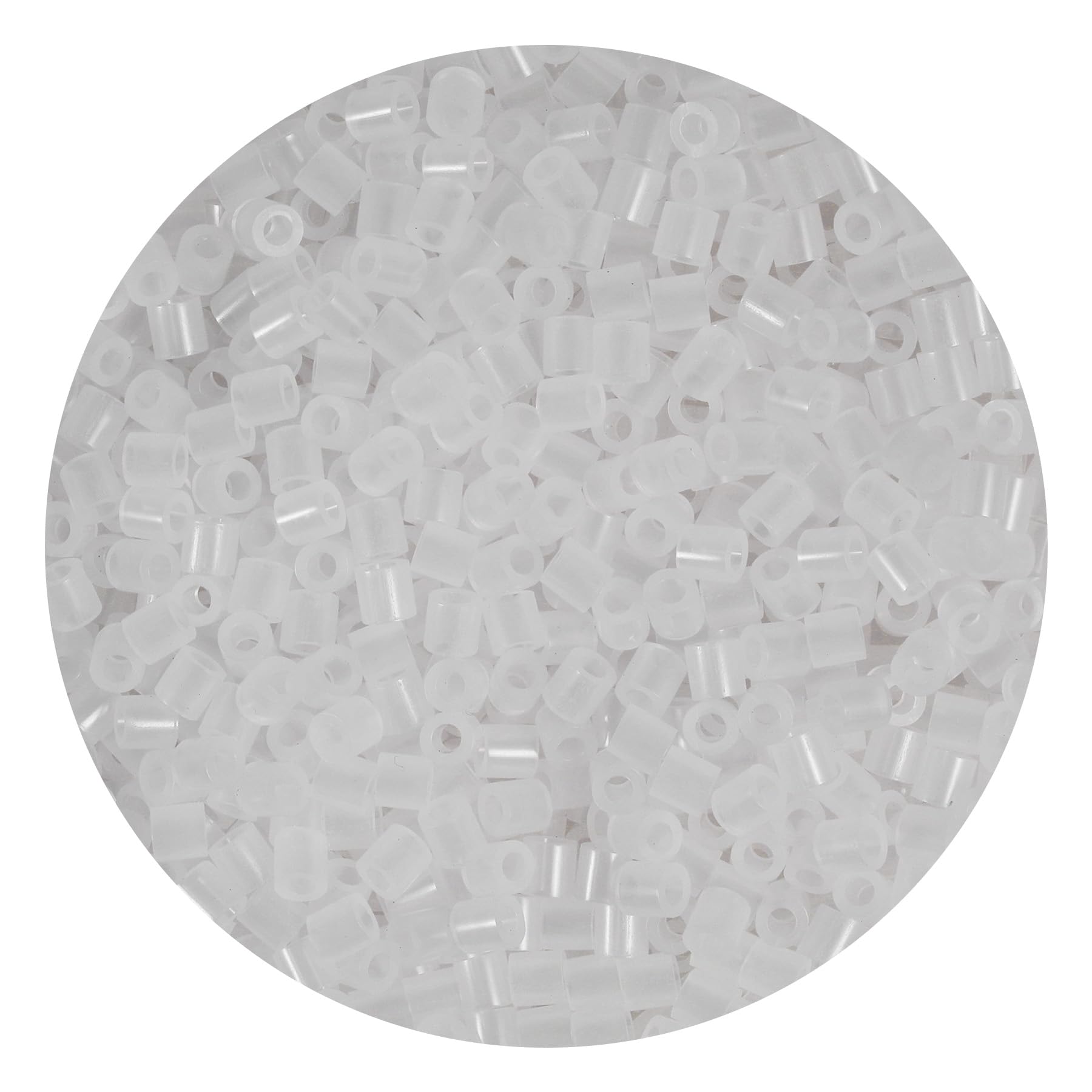 1000Pcs Loose Fuse Beads 5mm Bulk Refill Kit Fast Easy to Use Stress Relief Pixel Art Melting Beads for DIY Decor Crafts Creative Handmade Projects 3D Craft (Transparent)