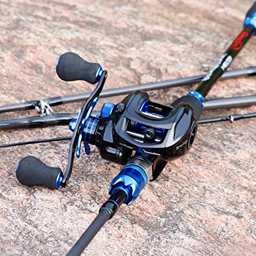 Sougayilang Angelrolle und Angelruten-Combos, 24-Tonnen-Angelruten mit Baitcastingrolle, 7.0: 1-Ausrüstung für die Reise – Bild 6